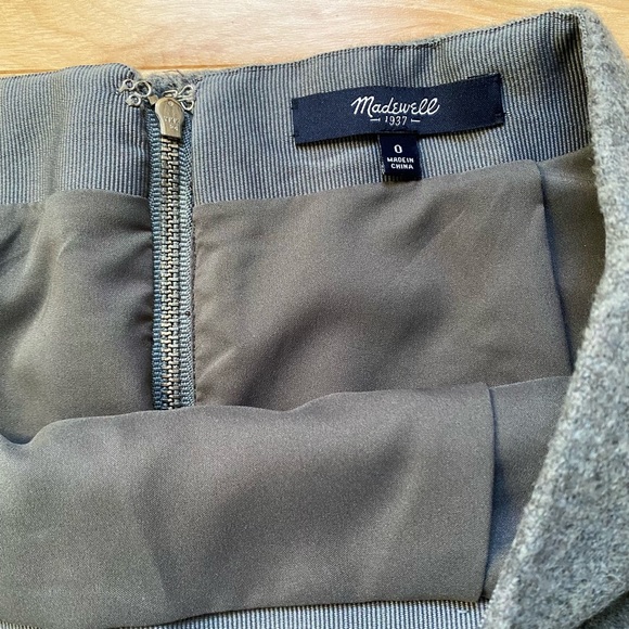 Madewell Flip Hem Gray Skirt - Picture 7 of 7